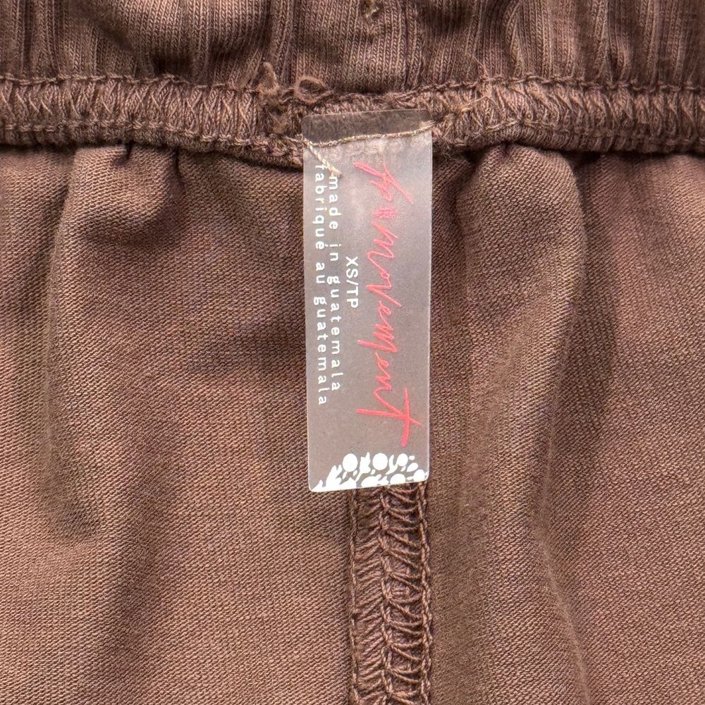 Free People Movement For The Win Wide Leg Pants in Brown - Picture 2 of 9